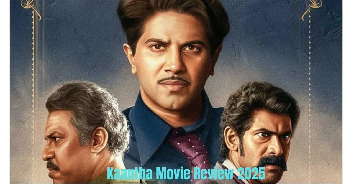 Kaantha movie review 2025 poster Dulquer Salmaan as T.K. Mahadevan