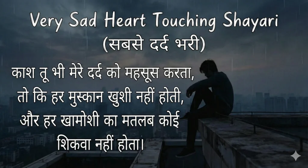 50+ Very Sad Heart Touching Shayari in Hindi | सबसे दर्द भरी शायरी जो दिल को छू जाए